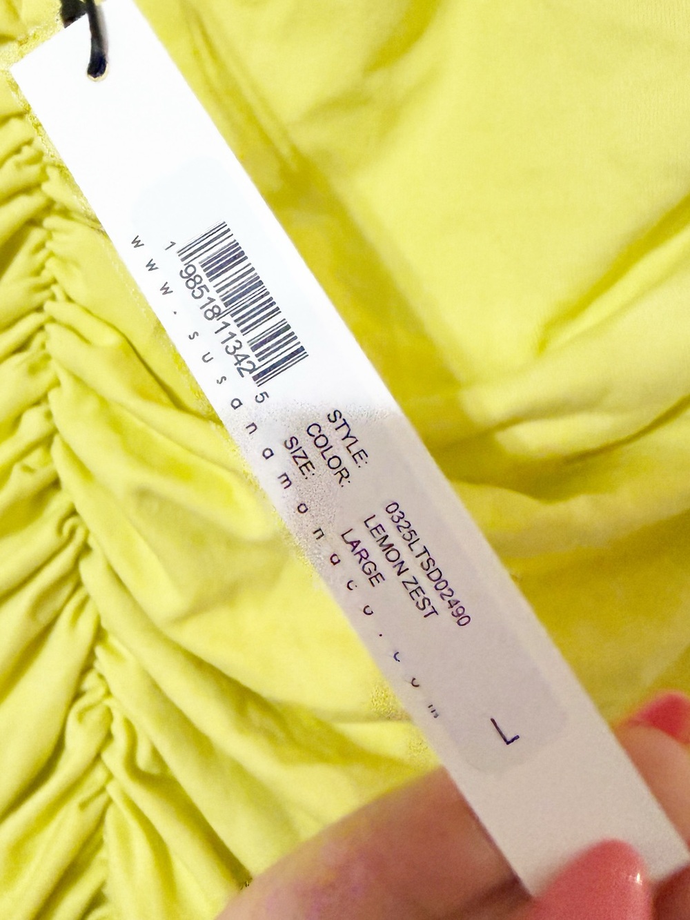 Susana Monaco V Wire Gathered Off The Shoulder Dress in Lemon Zest Revolve NEW - Picture 9 of 10